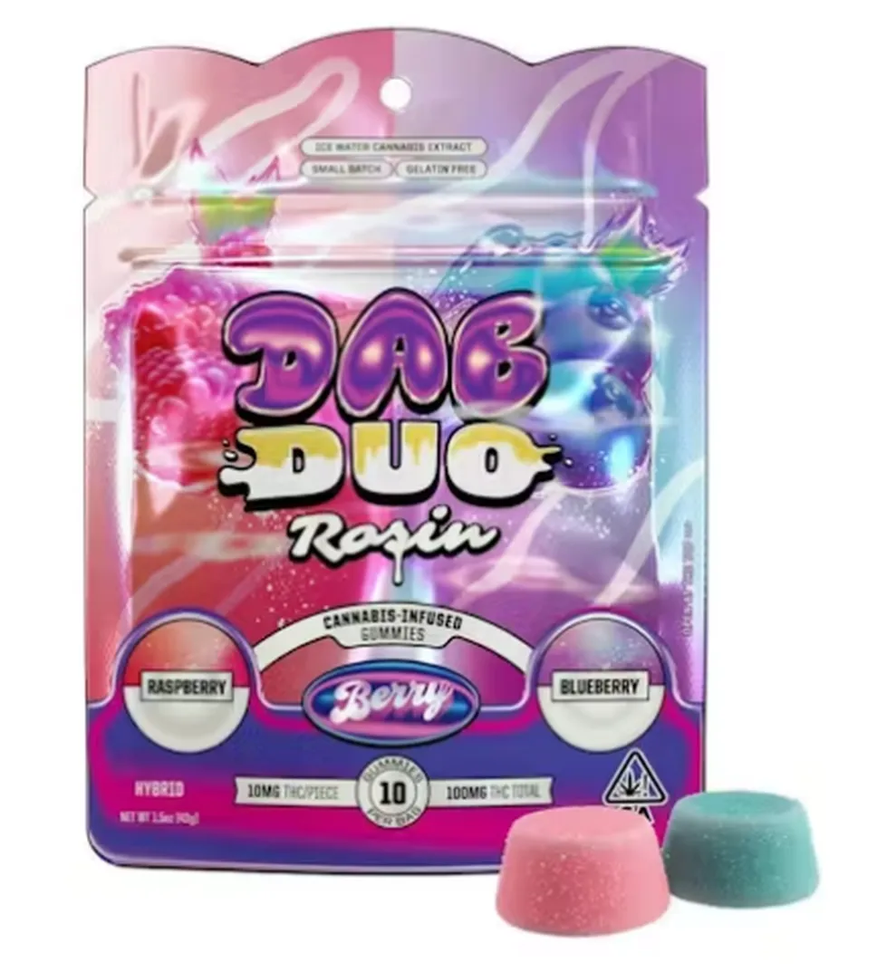 ABX - Solventless Gummy - Dab Duos Berry Raspberry x Blueberry - 100mg