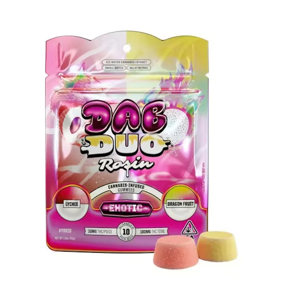 ABX - Solventless Gummy - Dab Duos Exotic Lychee x Dragon Fruit - 100mg