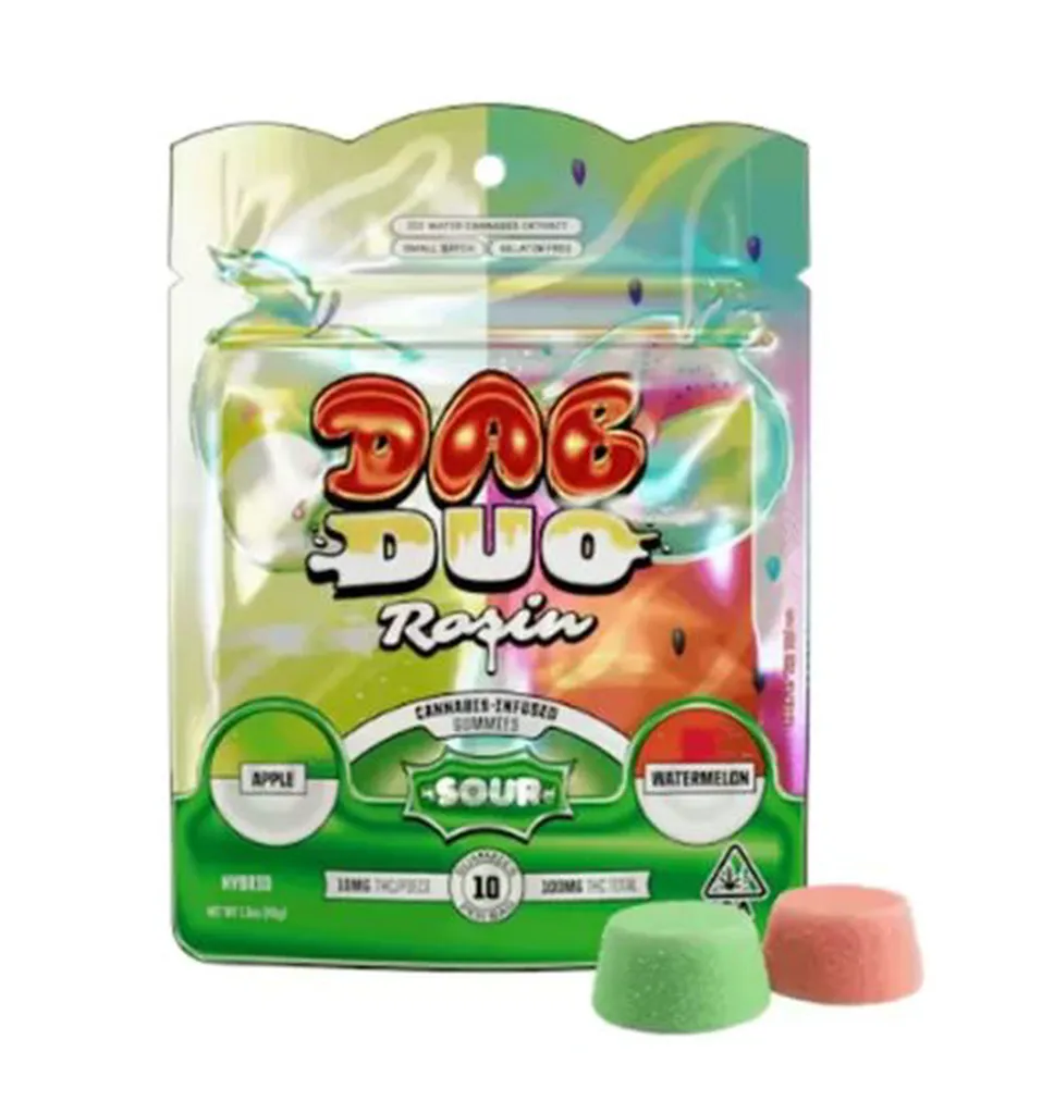 ABX - Solventless Gummy - Dab Duos Sour Apple x Watermelon - 100mg